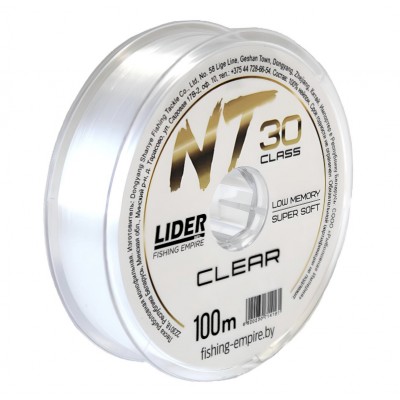 Леска монофильная LIDER NT30 CLEAR 100 м  0,14 мм