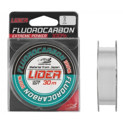 Леска флюорокарбоновая LIDER FLUOROCARBON 100% 20 м 0,40 мм