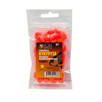 Силиконовая кукуруза не ароматизированная плавающая LION BAITS оранжевая 10х7мм 30гр размер L