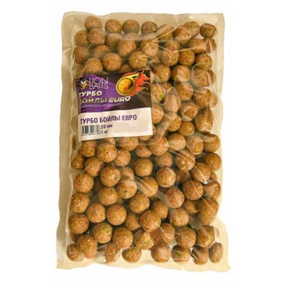 Турбо бойлы растворимые LION BAITS серии ЕВРО Клубничный джем 20мм 1кг