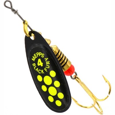 Блесна Mepps Black Fury black/chartreuse 4 8гр 