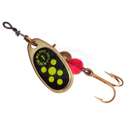 Блесна Mepps Black Fury gold/chartreuse 1 3.5гр 