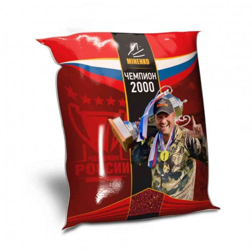 Прикормка MINENKO Чемпион 2000 Клубника 0,75 кг