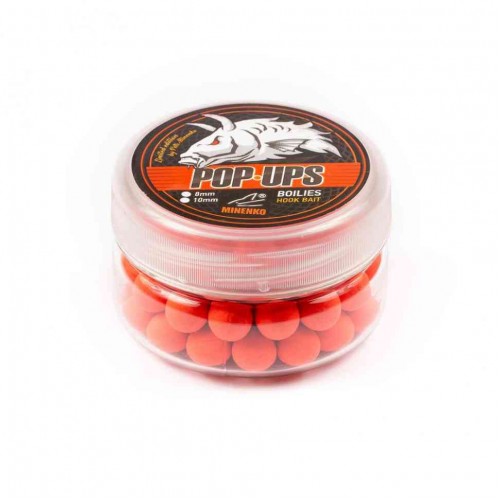 Бойлы плавающие MINENKO Strawberry (Клубника) Pop-Up 10мм