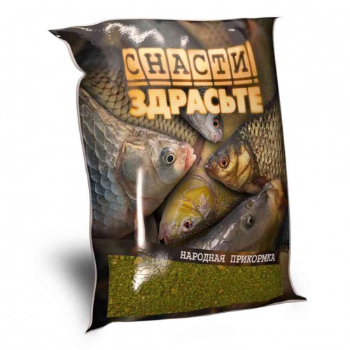 Прикормка СНАСТИ ЗДРАСЬТЕ! (НАРОДНАЯ) Убийца карася (Чеснок), 700г