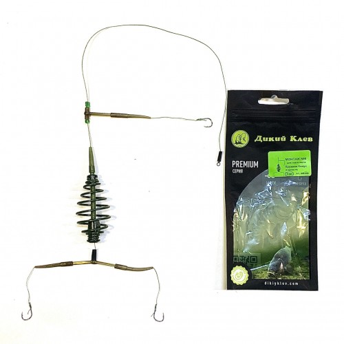 Монтаж Дикий Клев для ловли карася Практик №14, 3 крючка №10, 50 гр