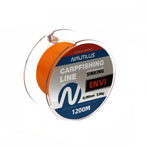 Леска карповая Nautilus Envi Orange 0,309мм.,8,1кг, 1200м.