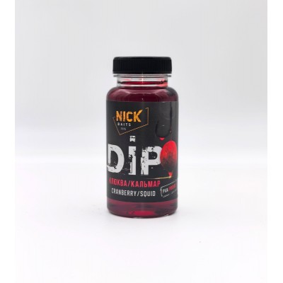 Прикормка рыболовная ДИП NICK BAITS DIP-MAKALKA Клюква/кальмар; флакон 150 мл