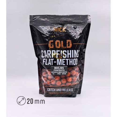 Бойлы прикормочные NICK BAITS GOLD FISHFRUITS (Королевская слива/Plum Royal) 20 мм 1 кг