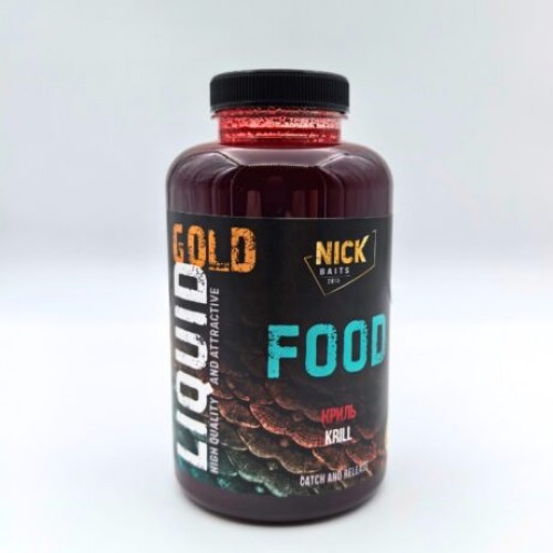 Жидкий ликвид NICK BAITS GOLD Liquid Food (Криль/Krill) 500мл