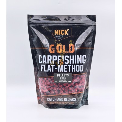 Пеллетс NICK BAITS GOLD OILED промасленный (Криль/Krill), 10 мм, 1 кг