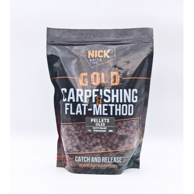 Пеллетс NICK BAITS GOLD OILED промасленный (Палтус/Halibut), 10 мм, 1 кг