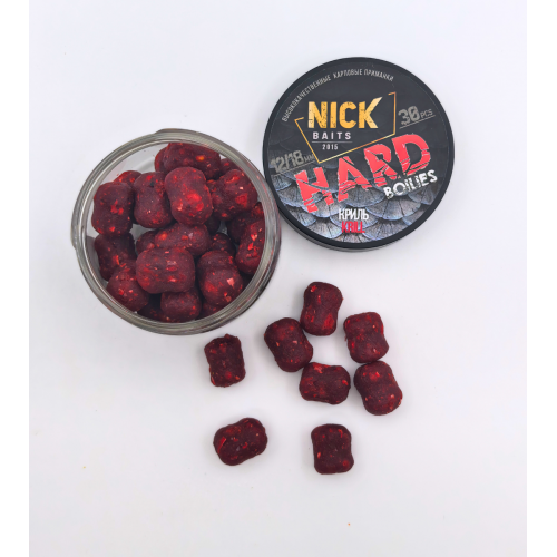 Бойлы насадочные NICK BAITS HARD (Криль/Krill) 18/12 мм