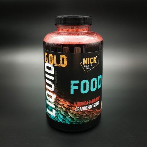 Жидкий ликвид NICK BAITS GOLD Liquid Food (Клюква-Кальмар/Cranberry-Squid) 500мл