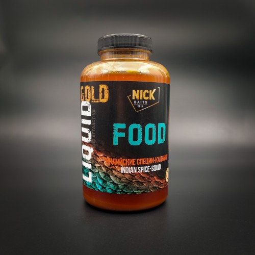 Жидкий ликвид NICK BAITS GOLD Liquid Food (Индийский специй-Кальмар/Indian Spice-Squid) 500мл