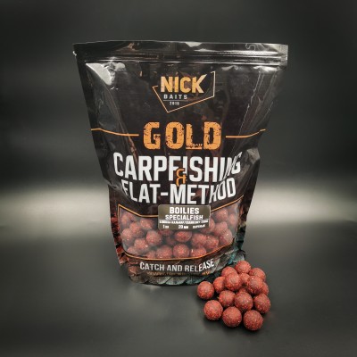 Бойлы прикормочные NICK BAITS GOLD SpecialFish (Клюква-Кальмар/Cranberry-Squid) 24мм 1 кг