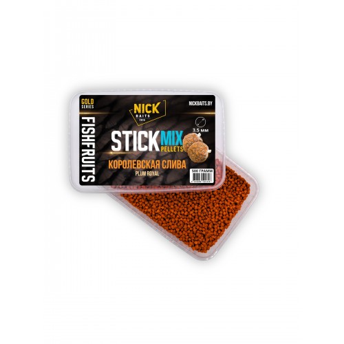 Стик-микс NICK BAITS GOLD FishFruits пеллетс 3,5 мм (Королевская слива) 0,5 кг