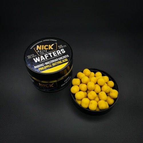 Бойлы нейтральной плавучести NICK BAITS Wafters 10/12 мм Ананас-Масляная кислота/Pineapple-Butyric Acid