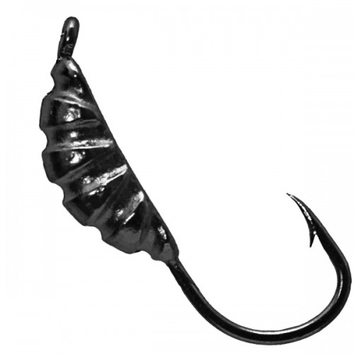 Мормышка вольфрамовая Опарыш 0.46г с ушком, черная