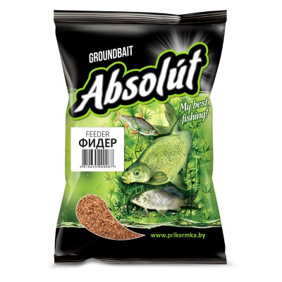 Прикормка "Absolut" Фидер черный, 750гр