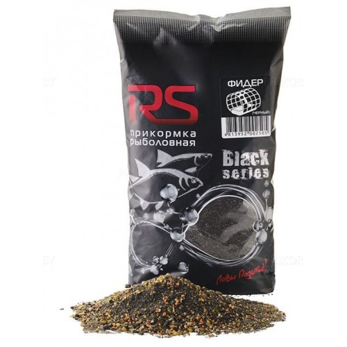 Прикормка рыболовная RUTILUS RS Black Series Фидер Черный 1 кг