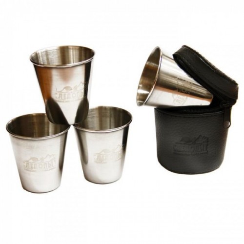 Рюмка СЛЕДОПЫТ 60 мл, в кожаной тубе (4 шт)/PF-CWS-P28SET