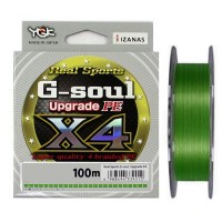 Плетеный шнур YGK G-Soul Upgrade PE х4, #0.2, 100 м, зеленый