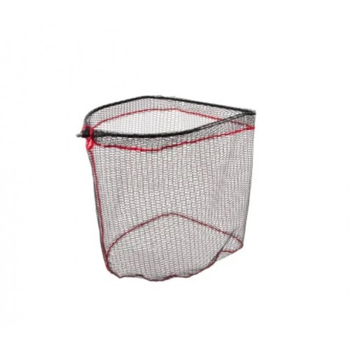 Голова подсачека Namazu Pro, квадратный обод с подгибом 50х45 см, прорезиненная сетка