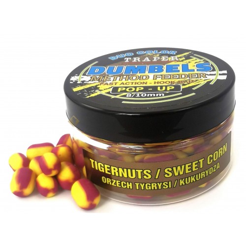 Бойлы плавающие Traper Boiles Dumbels Duo Color Pop-up 8/10mm Orzech tygrysi/Kukurydza (Тигровый орех/кукуруза)
