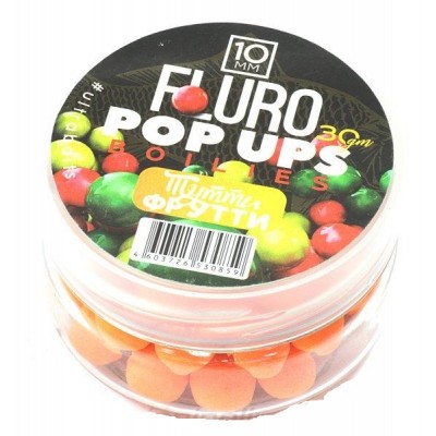 Бойлы плавающие FLURO POP UPS ULTRABAITS (ТУТТИ - ФРУТТИ) 10 мм