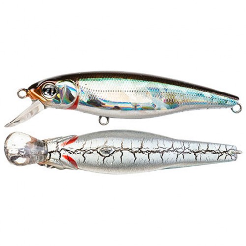 Воблер Минноу PONTOON 21 GreedyGuts 77SP-SR, 77 мм, 10гр, Загл. 0.8м.-1.2м., Суспендер, цвет: 405