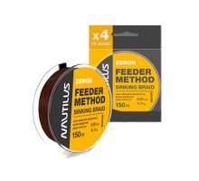 Шнур плетеный Nautilus Zenon Feeder and Method Braid Brown d-0.10 4.1кг 150м