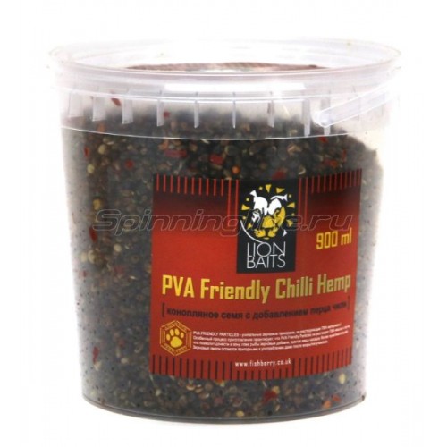 PVA Friendly Hemp Lion baits конопляное семя 900 мл