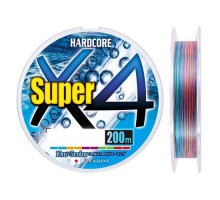 Шнур плетеный DUEL Hardcore Super X4 5 Color #1.0 8.0kg 200m