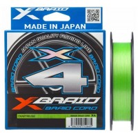 Шнур YGK X-Braid Braid Cord X4 150m Chartreuse #0.4, 0.104мм, 8lb, 3.6кг