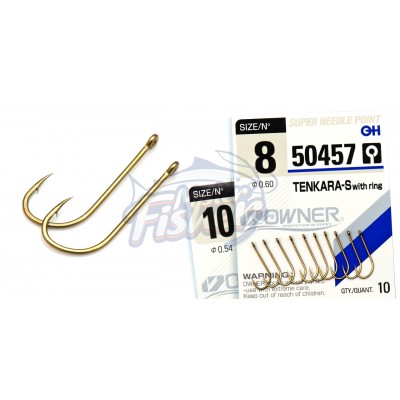 Крючок Owner Tenkara Straight w/eye 50457 brown №10 11шт