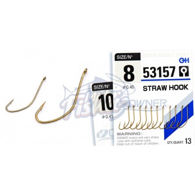 Крючок Owner 53157 Straw Hook brown №8 13шт