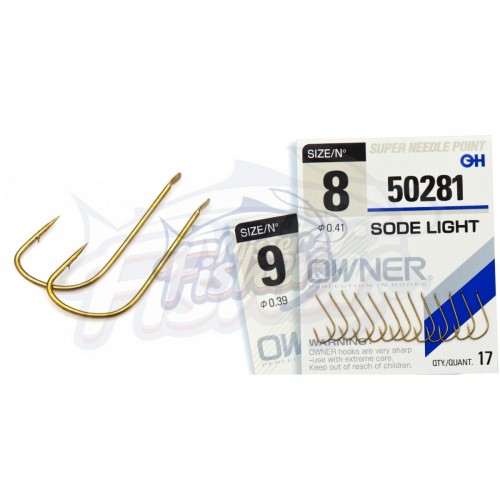 Крючок OWNER Sode Light brown №8 14шт