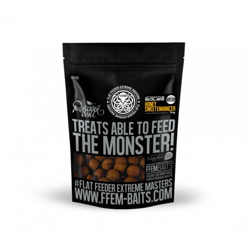 Тонущие бойлы FFEM "Русский Бойл" Super Honey/Супер Мед 23mm 1кг