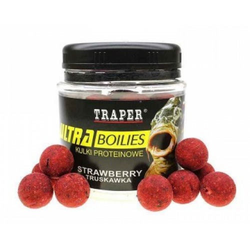Бойлы насадочные Traper BOILIES ULTRA Truskawka/Клубника 12mm 100g