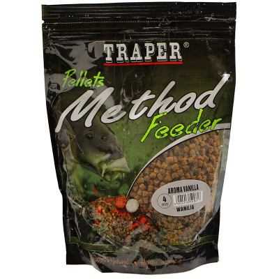 Пеллетс Traper METHOD FEEDER PELLETS Vanilla/Ваниль 4mm 0,5кг