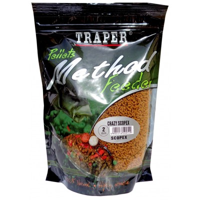 Пеллетс Traper METHOD FEEDER PELLETS Scopex/Cладкий  2mm 0,5кг