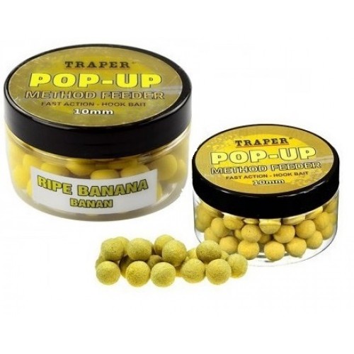Бойлы плавающие Traper Pop-Up Method Feeder 10мм  Banan/Банан