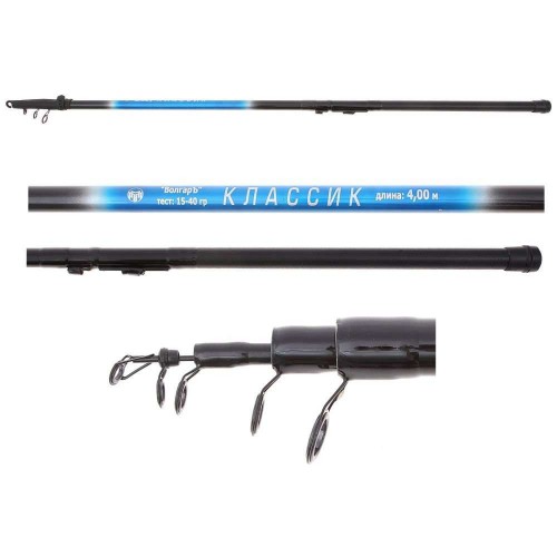 Удилище с кольцами Волгаръ Классик 4.0м (4 секции) тест до 40гр