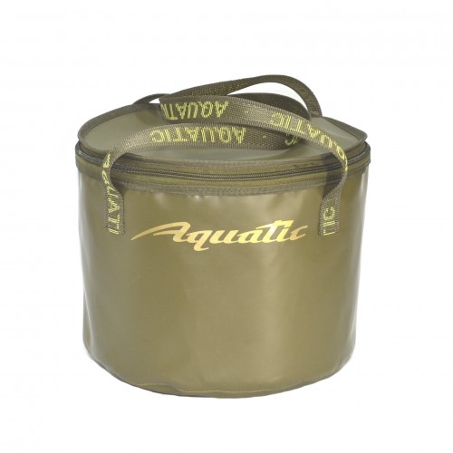 Ведро AQUATIC В-05Х для замешивания корма герметичное, с крышкой (цвет: хаки)