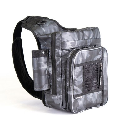 Сумка рыболовная Yaman Fishing Shoulder Bag, 40х43х10 см, серый камуфляж