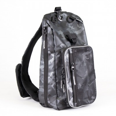 Сумка-рюкзак рыболовная Yaman Sling Shoulder Bag, 44х24х17 см, серый камуфляж