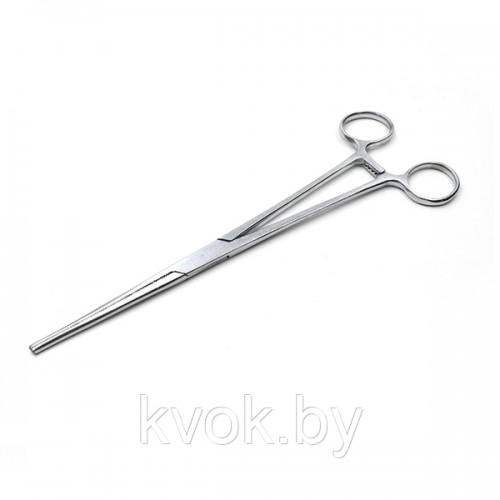 Зажим-корнцанг рыболовный Namazu, L-220 мм, прямой, нерж. Сталь